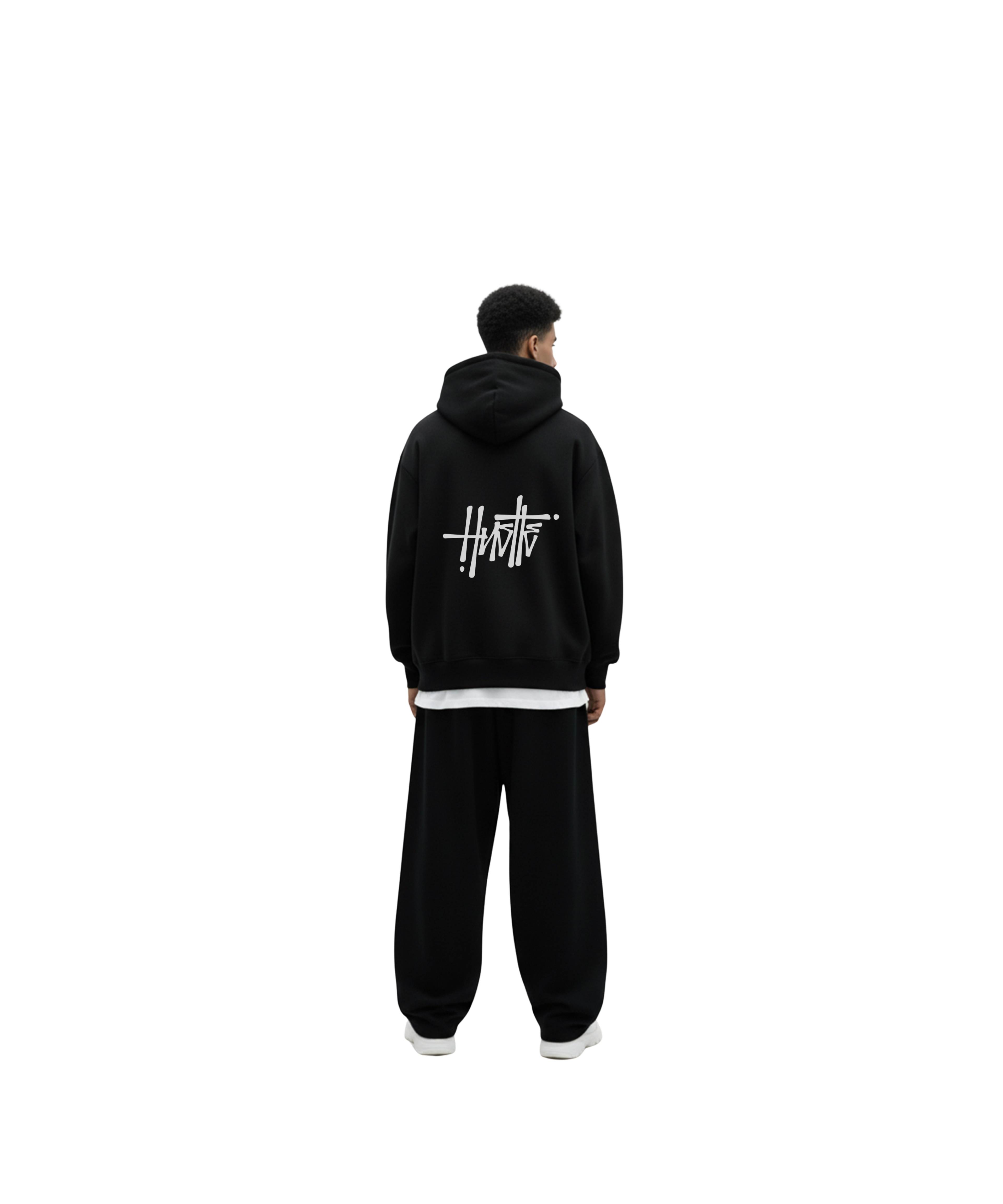 Hustle jet black hoodie