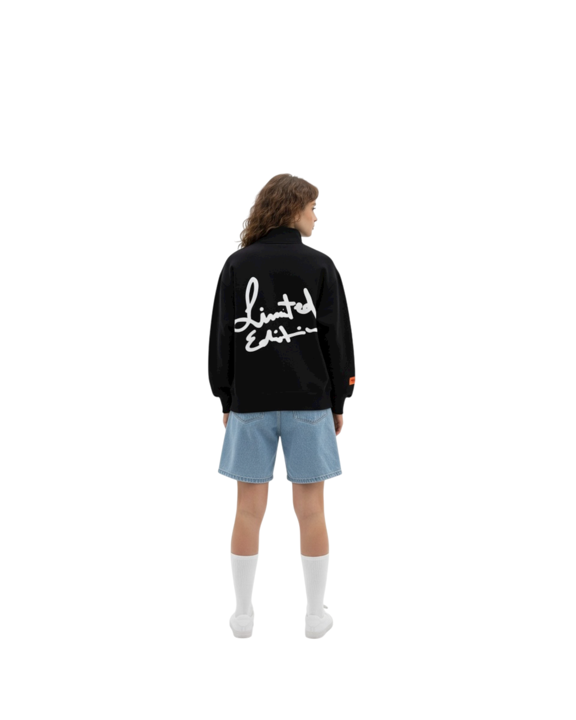 BLV black puffed quarter zip