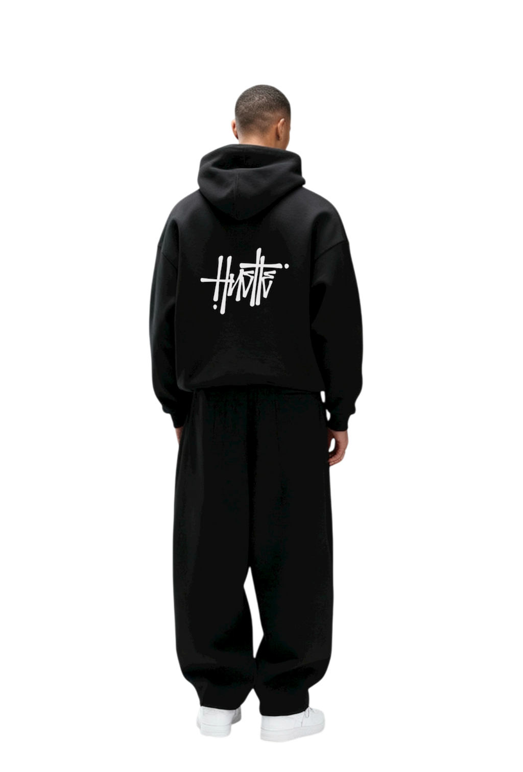 Black hustle hoodie