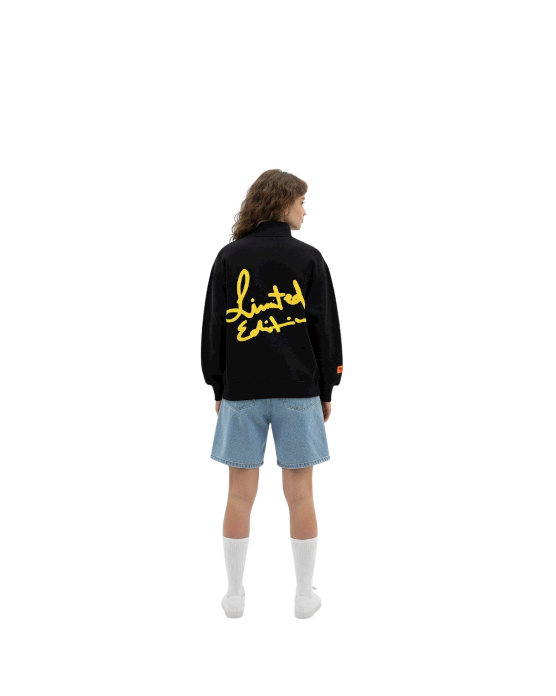 BLV black puffed quarter zip