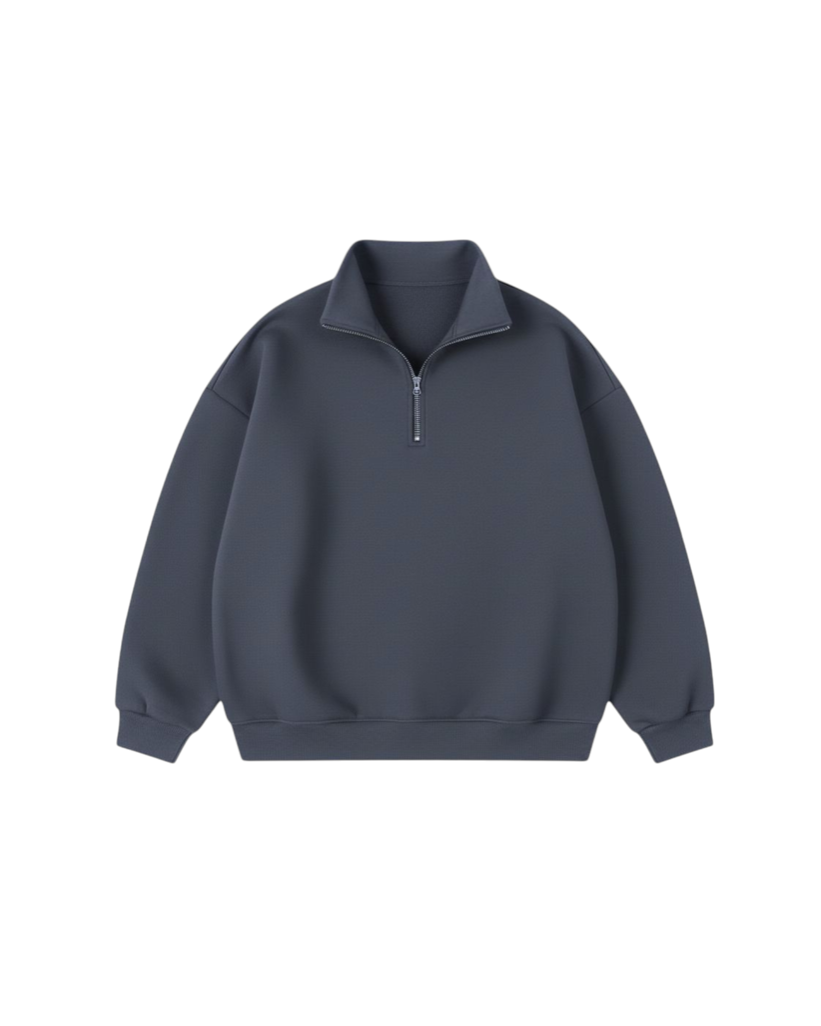 Charcoal puffed quarter zip