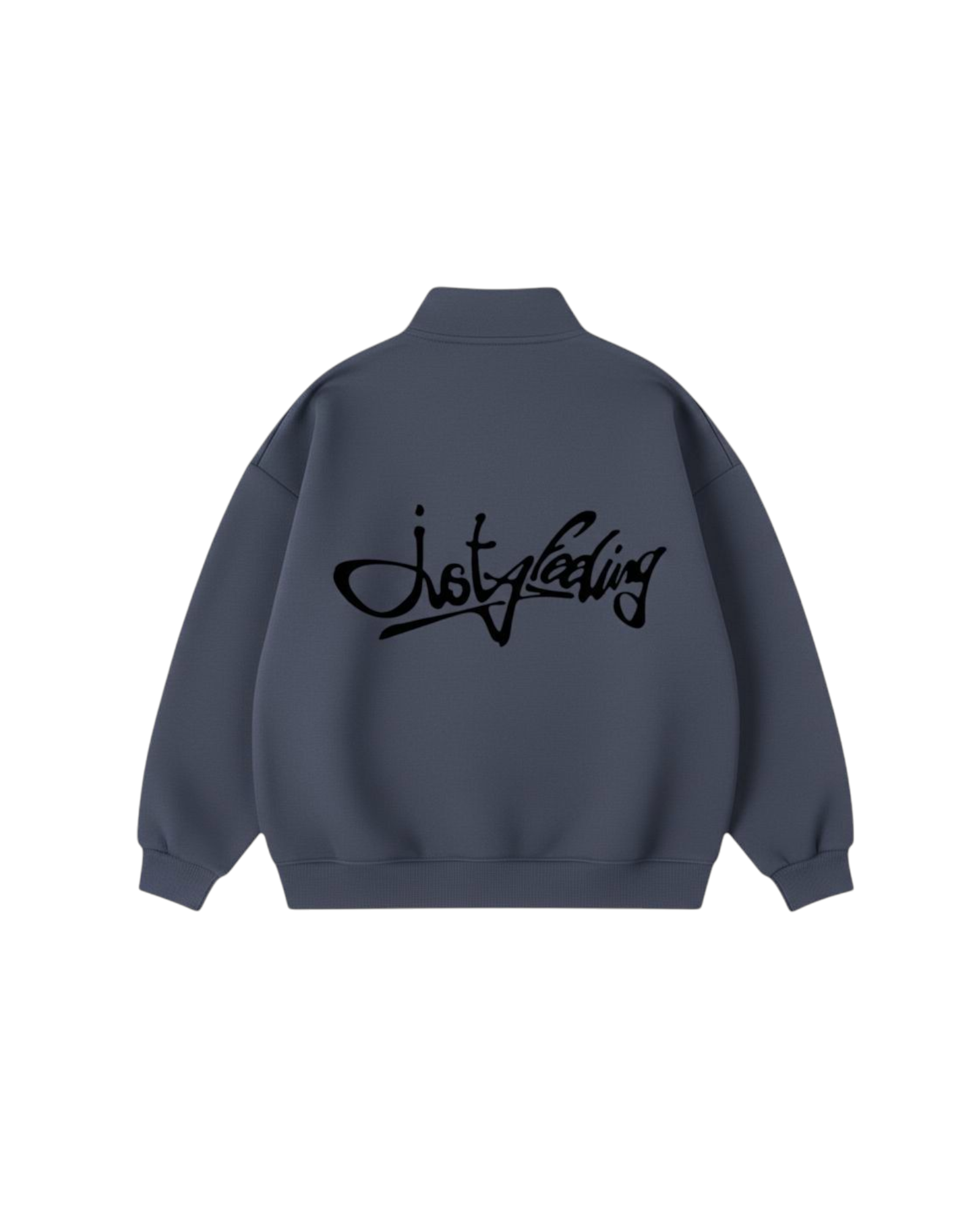 Charcoal puffed quarter zip