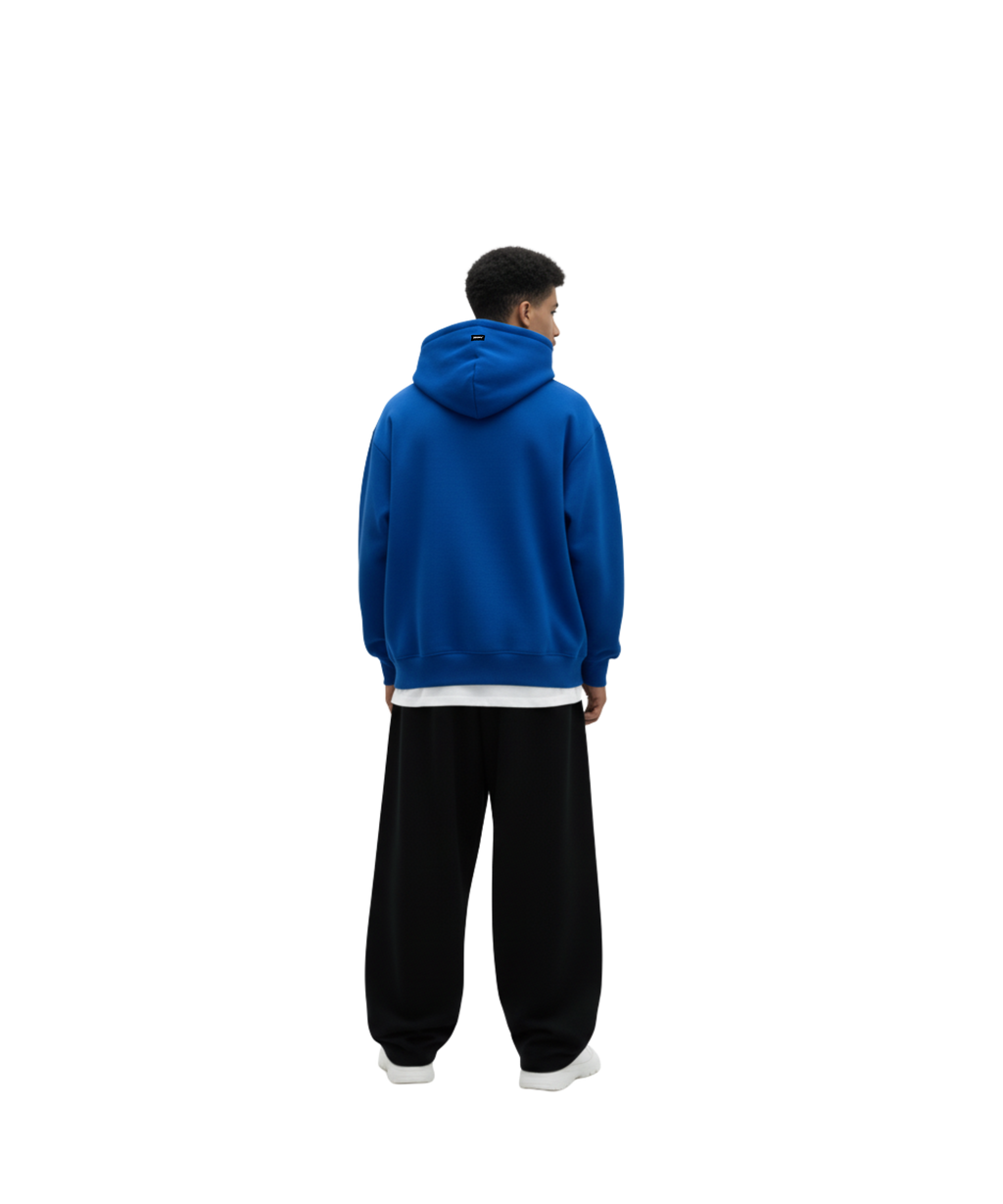 Royal blue puffed hoodie