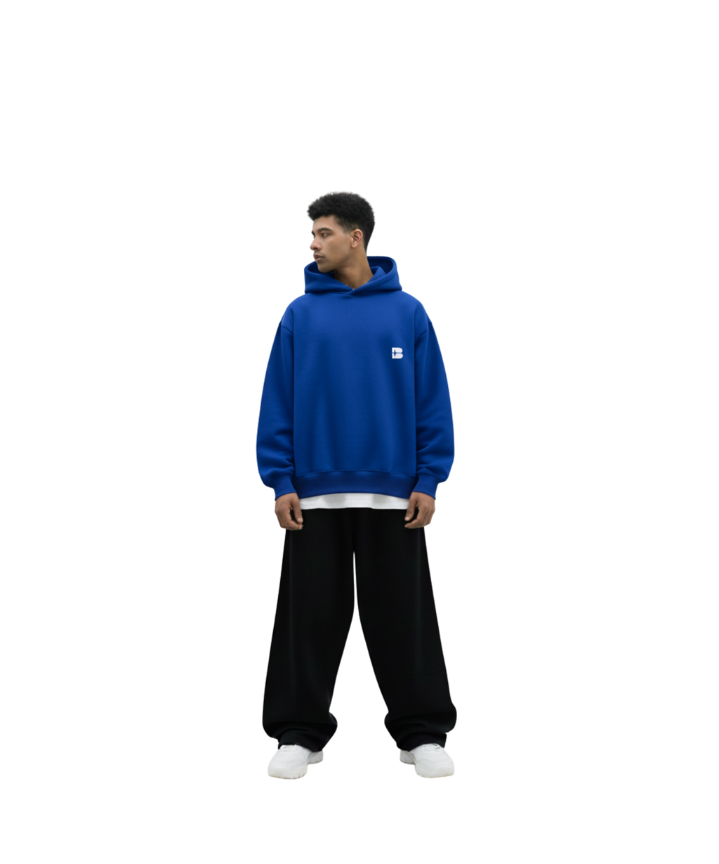 Royal blue puffed hoodie