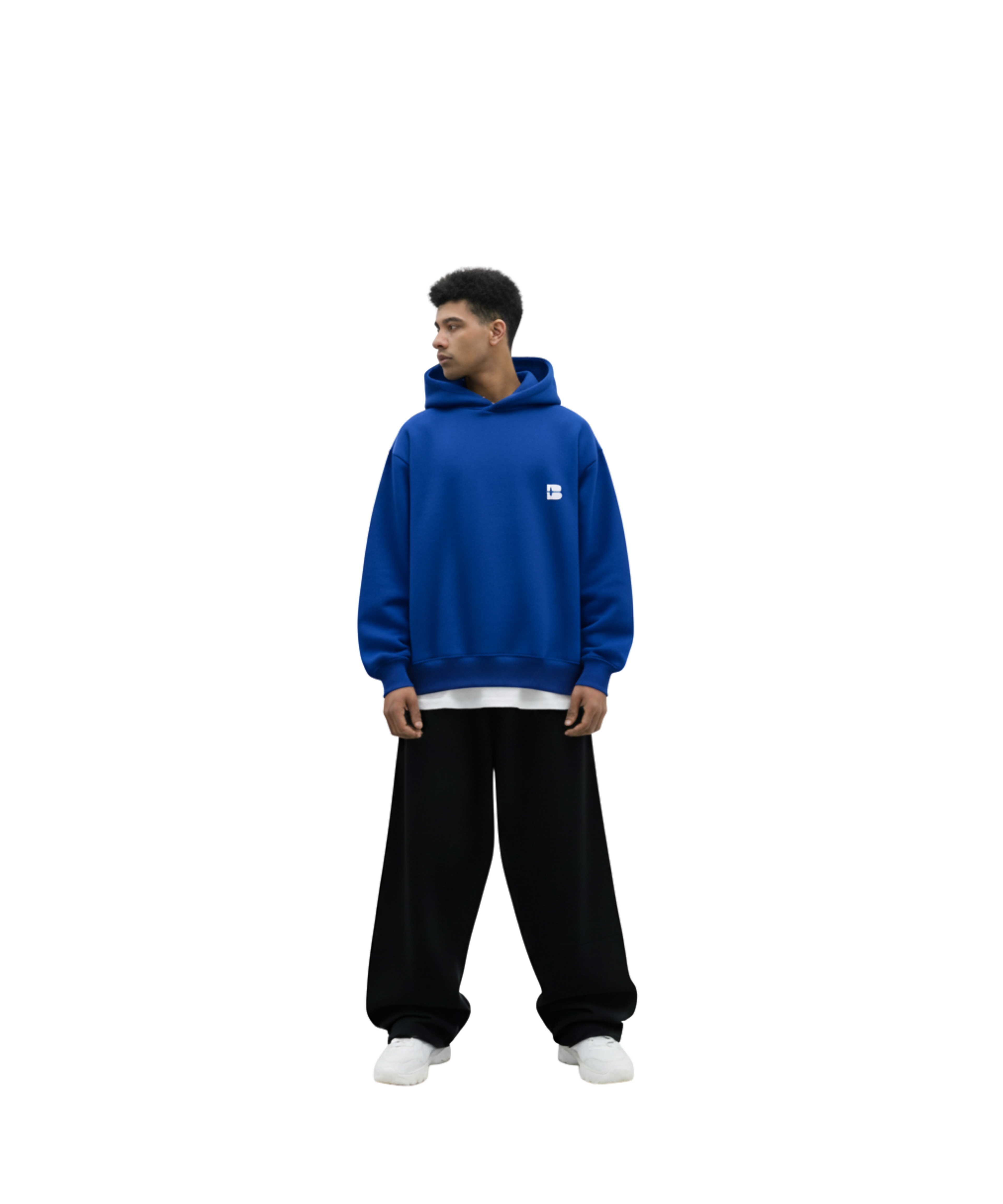 Royal blue puffed hoodie