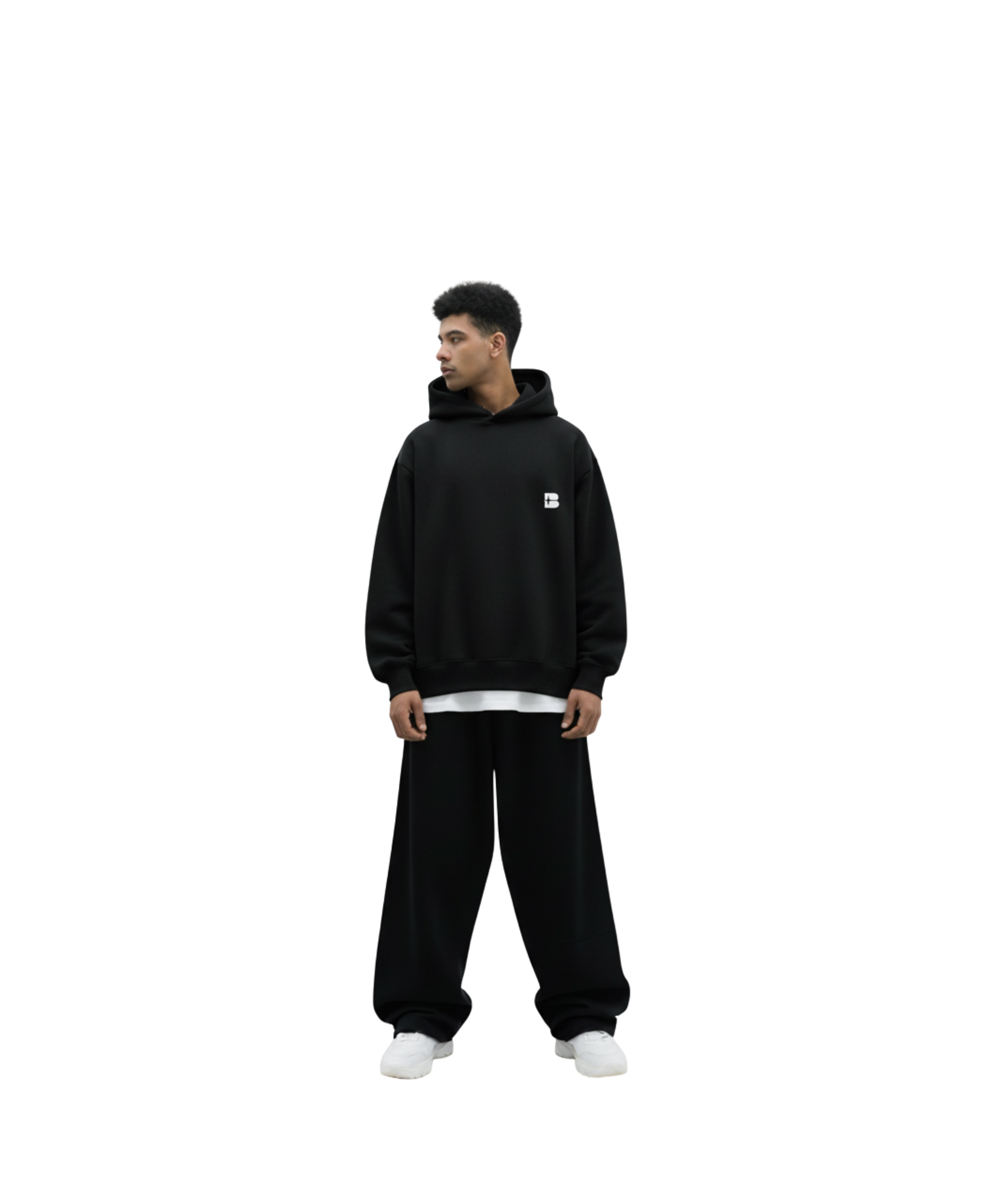 Hustle jet black hoodie